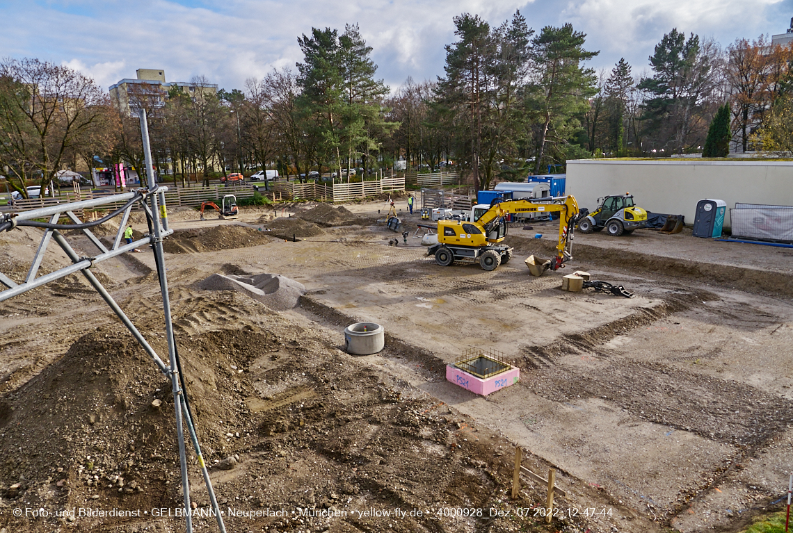 02.12.2022 - Baustelle an der Quiddestraße Haus für Kinder in Neuperlach